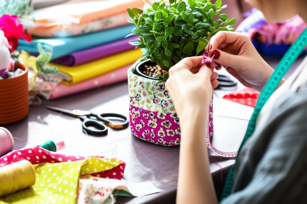 Imagem ilustrativa sobre DIY Cachepot: Tecido e Plantas Lindas!