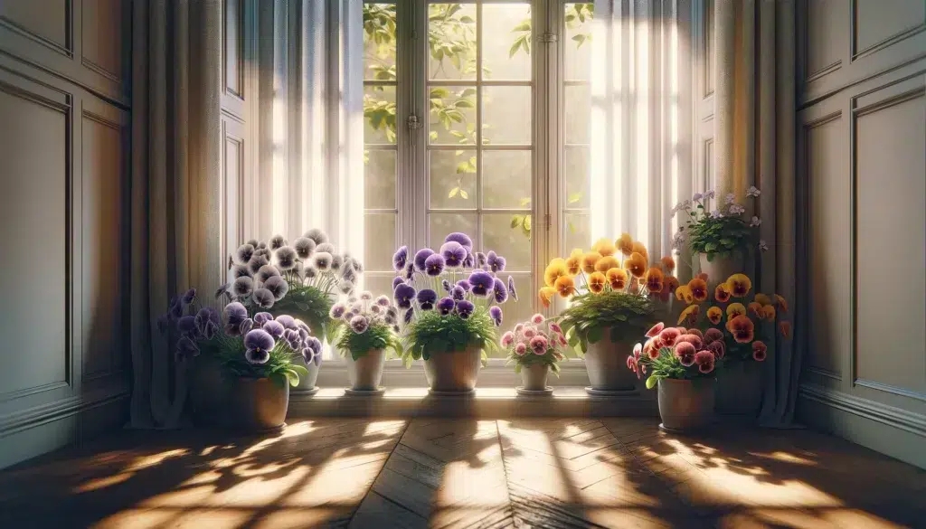 Amor-Perfeito no Peitoril: Janelas Floridas