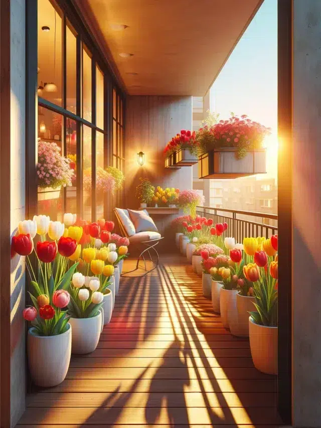 Tulipas na Varanda: Cores que Falam